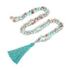 108 Bead Tassel Necklace Natural Stone Wrap Chain