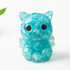 Crystal Chip Resin Cat Figurine