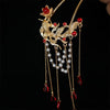 Koi Fish Hair Comb and Hairpin with Red Tassel
