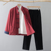 Men's Cotton Linen Tang Suit Jacket Chinese Frog Button Shirt