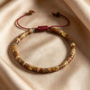 Natural Stone Spacer Bead Adjustable Bracelet