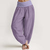 Women's Cotton Harem Pants with Fold-Over Waistband