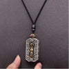 Copper Silver-Plated Vajra Pendant with Auspicious Patterns