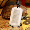 White Jade Pixiu Yin Yang Necklace Pendant for Luck and Protection