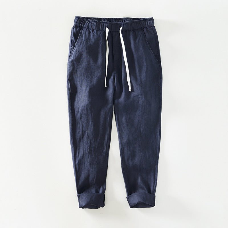 Men's Linen Drawstring Pants with Pockets
