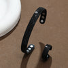 Floral Magnetic Zinc Alloy Cuff Bracelet Bangle