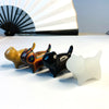 Mini Glowstone and Wood Cat Figurines for Desk Decor