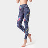 Floral Bird Print Yoga Pants Women's High Waist Fitness Leggings
