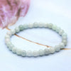 Natural Jade Bracelet with Flower Charm