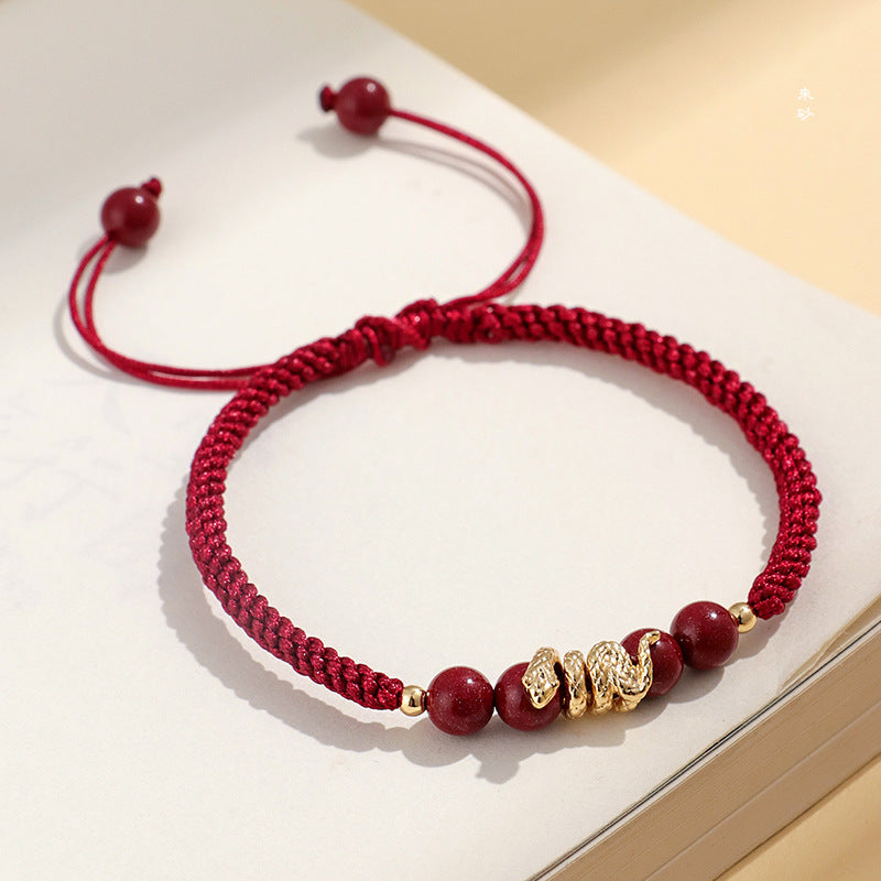 Handmade Year Of Snake String Protection Braided Bracelet