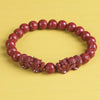 Double PiXiu Cinnabar Bracelet with Om Mani Padme Hum