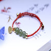 Natural Jade Lotus Seed Red String Bracelet
