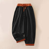 Women's Harem Pants Solid Cotton Drawstring Loose Fit Casual Trousers