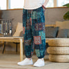 Men's Harem Pants, Cotton Patchwork Trousers