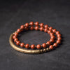 Red Jasper Moss Agate Black Obsidian Peace Couple Bracelet