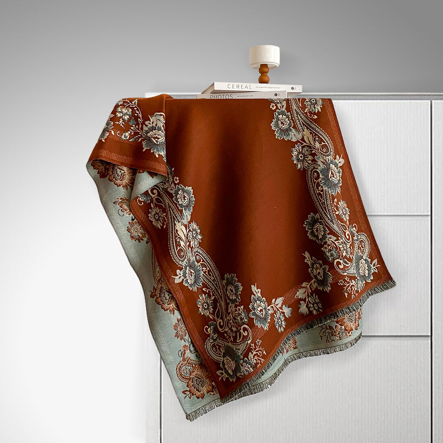 Floral Pattern Warm Cozy Scarf Shawl