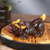 Color Changing Tea Pet Figurine, Feng Shui Wealth Toad and Pixiu Charm