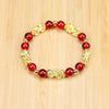 Pixiu Bracelet with Glass Beads and Gold-Tone Charm