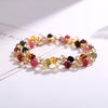 Natural Tourmaline Peace Wisdom Double Wrap Bracelet