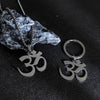 Om Symbol Necklace or Keychain, Stainless Steel Pendant