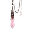 Natural Crystal Point Necklace with Antique Copper Cage