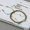 Handmade Double Layer Woven Bracelet with Jade Bead