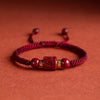 Cinnabar Om Mani Padme Hum Braided Bracelet
