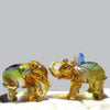 Handmade Liuli Elephant Figurine Home Decoration