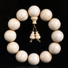 Six-Lines Wood Bead Bracelet with Gourd Charm