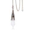 Natural Crystal Point Necklace with Antique Copper Cage