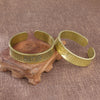 Brass Lotus Heart Sutra Cuff Bracelet Bangle