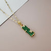 Bamboo Pendant Necklace, Gold-Tone Titanium Steel