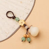 Money Bag Flower Blessing Keychain, Wood Phone Charm