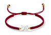 Faceless Cat Head Red String Connection Bracelet