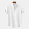 Men's Linen Short Sleeve Shirt with Pocket