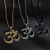 Om Symbol Necklace or Keychain, Stainless Steel Pendant