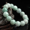 Jade Lotus Bracelet, Natural Burmese Jade Beads