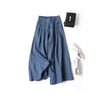 Women's Wide Leg Pants High Waist Cotton Linen Trousers