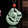 Jade Rabbit Pendant Necklace Year of the Rabbit Crescent Moon