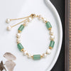 Green Aventurine Pearl Pink Crystal Bead Luck Bracelet