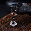 Black Obsidian Auspicious Cloud Pendant Necklace