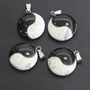 Natural White Turquoise Yin Yang Pendant Necklace