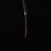 Wood Hairpin with Red Agate Tassel
