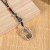 Handwoven Keychain with Prayer Wheel and Vajra Charms