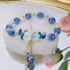 Crystal Charm Bracelet with Clover, Heart or Flower Motif
