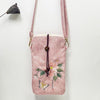 Embroidered Floral Crossbody Bag for Phone and Essentials