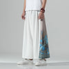Chinese Style Mountain River Wide Leg Pants for Men