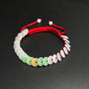 Jade Peace Buckle Weave Bracelet Red String