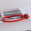 Red String Ceramic Bead Bracelet Handmade