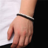 6mm Stone Bead Bracelet, Tiger Eye and Agate Gemstone Jewelry